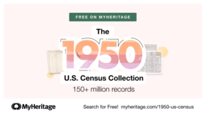 MyHeritage publica o censo dos EUA de 1950: pesquise todos os estados e territórios gratuitamente!