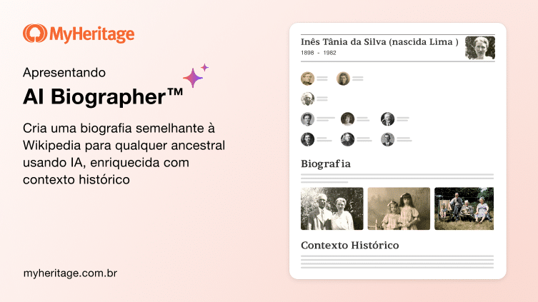 Apresentando AI Biographer™: crie uma biografia semelhante à Wikipédia para qualquer ancestral usando IA, enriquecida com contexto histórico