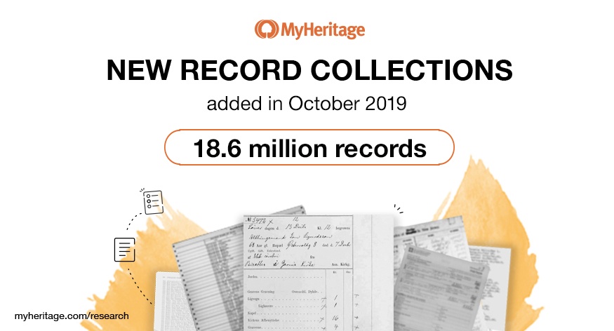 Novos registros históricos adicionados em outubro de 2019
