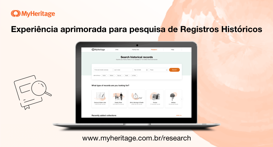 O mecanismo de pesquisa do MyHeritage para registros históricos ficou ainda melhor