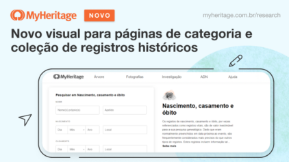 Novo visual para páginas de categoria e coleção de registros históricos