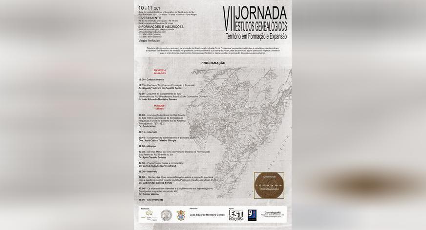 Dica de evento: Jornada de Estudos Genealógicos