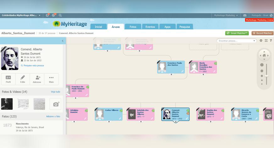 Apresentando o novo editor de árvore genealógica