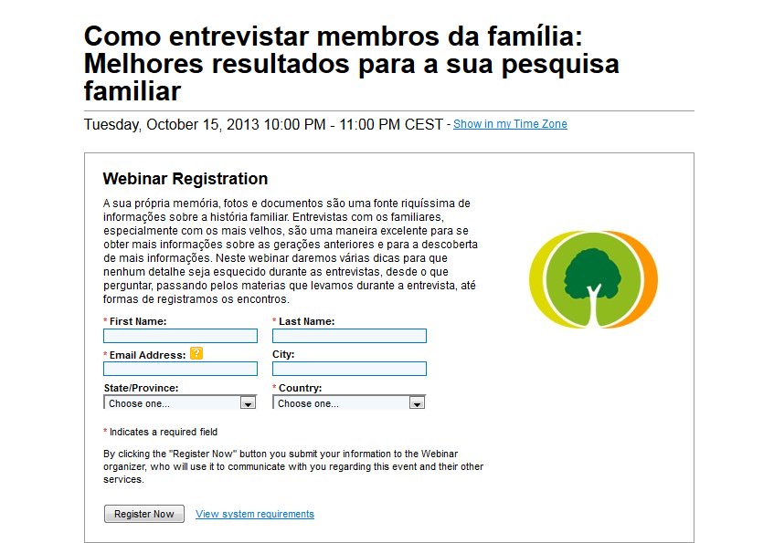 Webinar_registro Inscrição para o Webinar: https://www4.gotomeeting.com/register/663095407